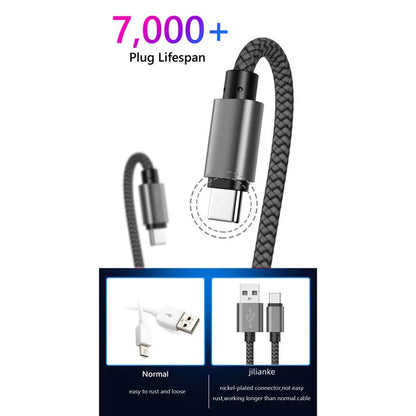 Braided USB-A to USB-C cable, view 4