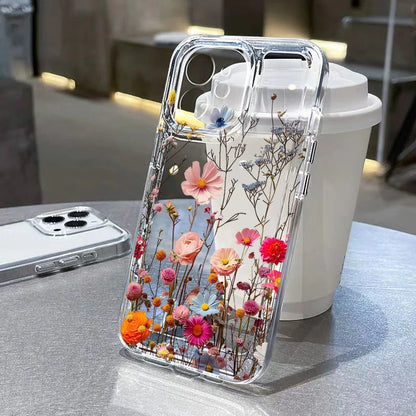 Cute flower clear case for Samsung Galaxy S & A series