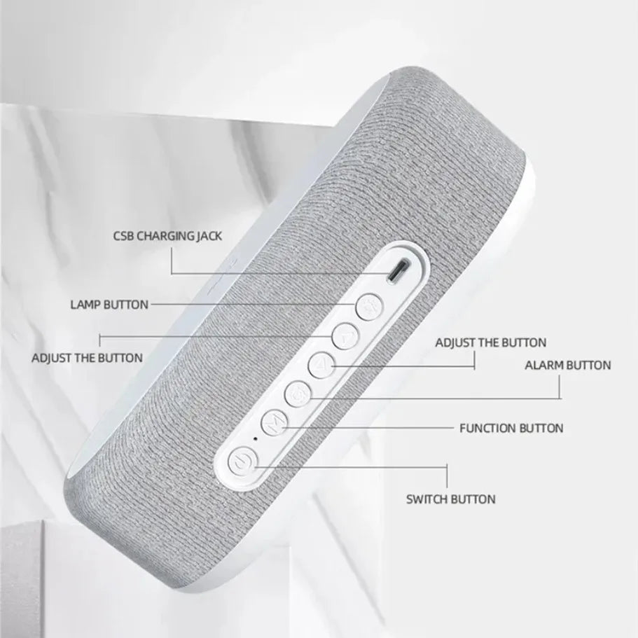Wireless charger alarm clock, view 6