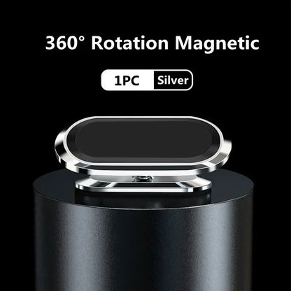 Magnetic car phone holder, silver