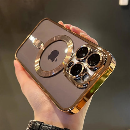 Plated clear MagSafe case, gold