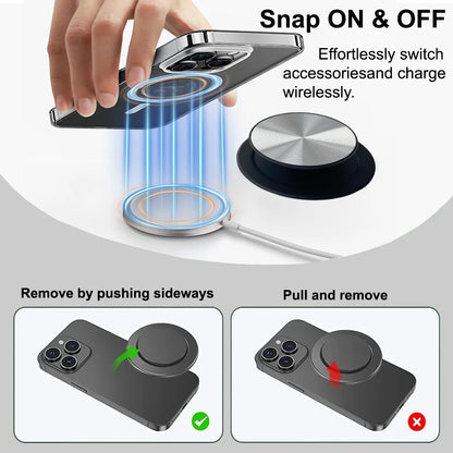 CD Pattern Magnetic Phone Grip – MagSafe Expanding Stand