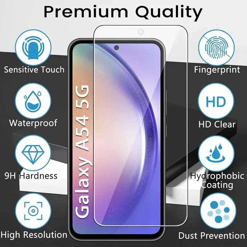 Tempered glass screen protector for Samsung Galaxy A series, 5-pack, view 2