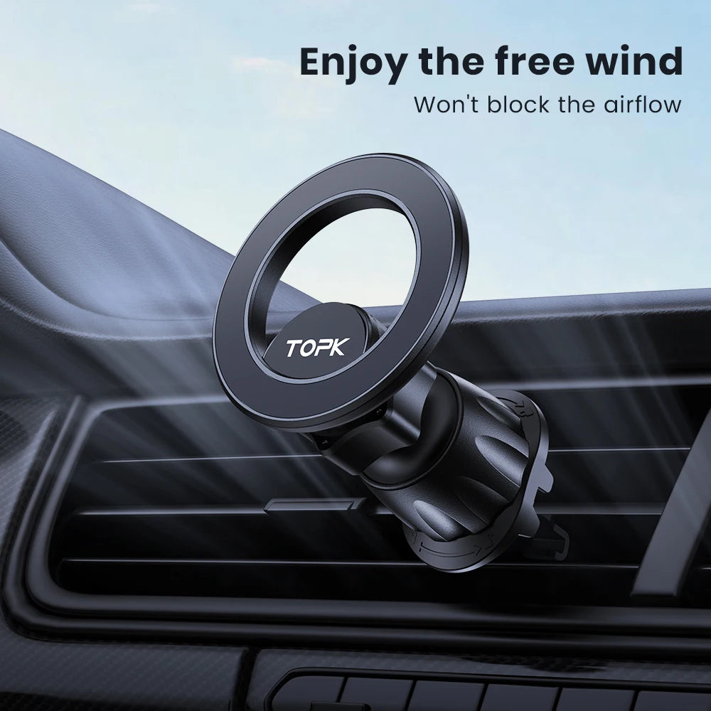 Magnetic car vent phone mount, view 6