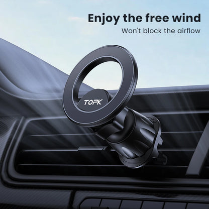 Magnetic car vent phone mount, view 6