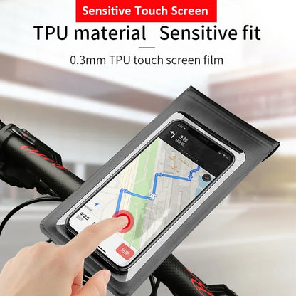 Waterproof touchscreen bike and motorcycle phone mount bag, view 4