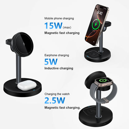 15W 3-in-1 magnetic charging stand for iPhone, view 6