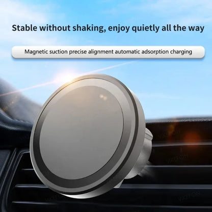 Magnetic air vent wireless charging car mount for MagSafe, view 2