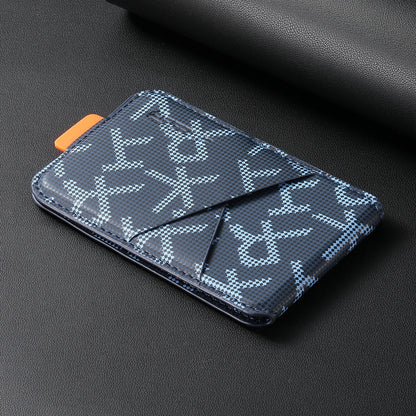 Leather MagSafe card wallet, blue