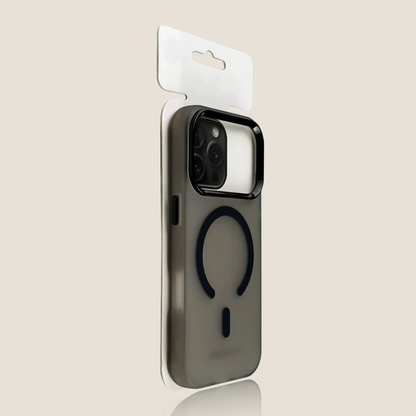 Matte clear shockproof MagSafe case for iPhone 11–17 & Air, black