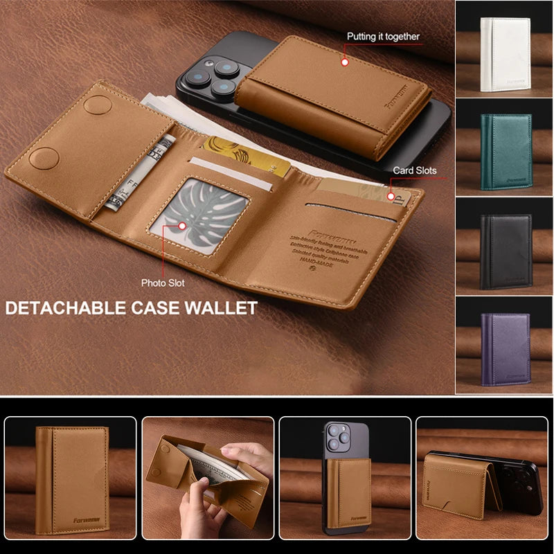 Detachable magnetic wallet case, view 2