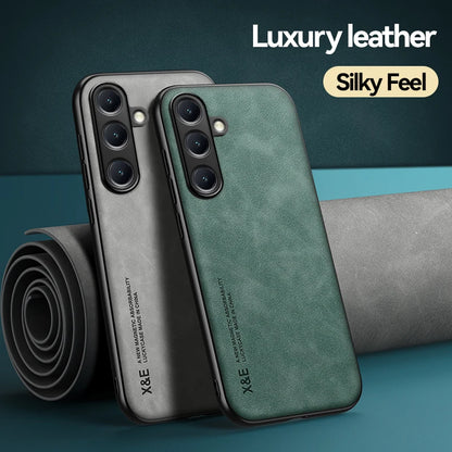 Ultra-thin leather case for Samsung Galaxy S21–S26, view 2