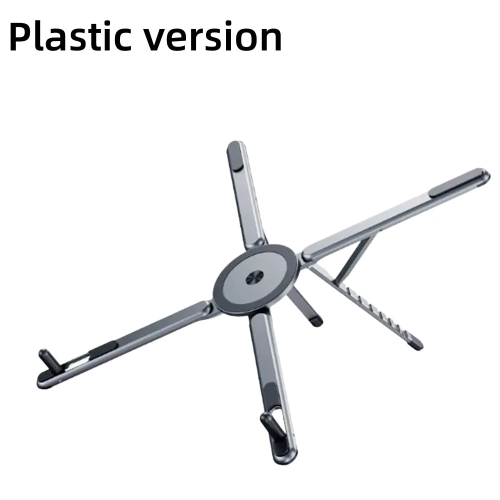 Foldable magnetic aluminum desk phone holder and selfie tripod, gray, view 10