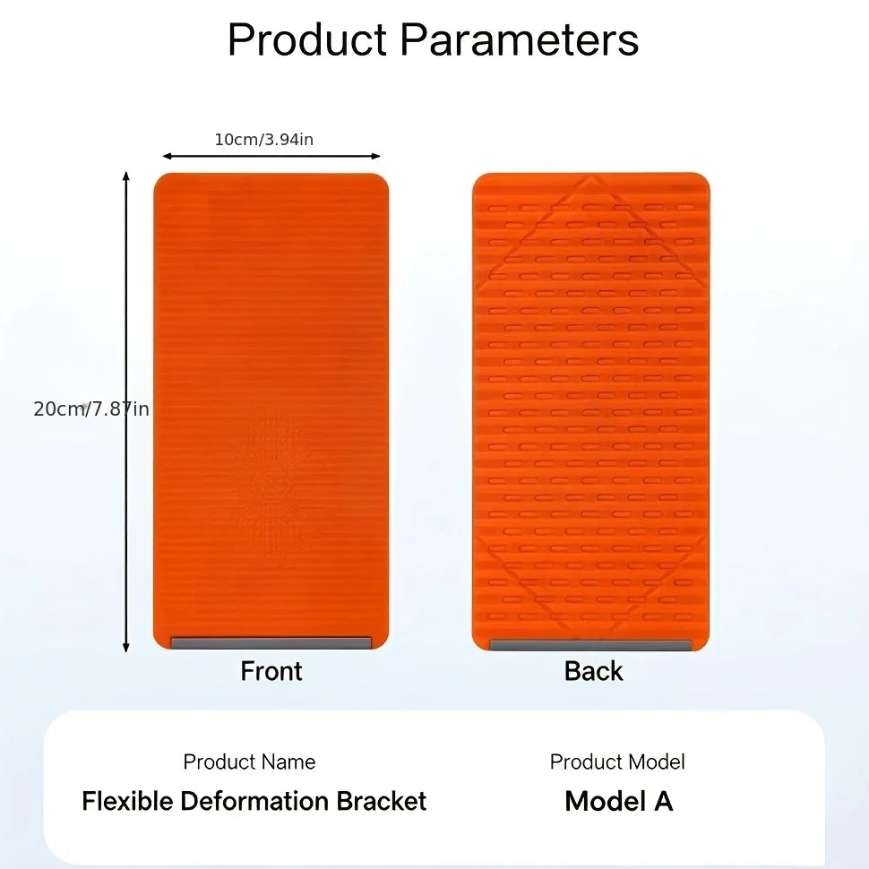 Foldable flexible silicone desktop phone holder, view 3