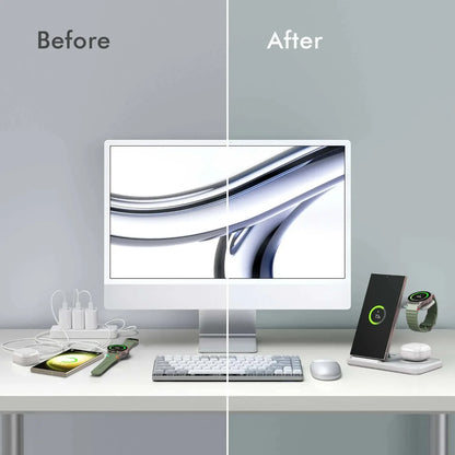 3-in-1 wireless charging station for Galaxy S24–S26, view 4