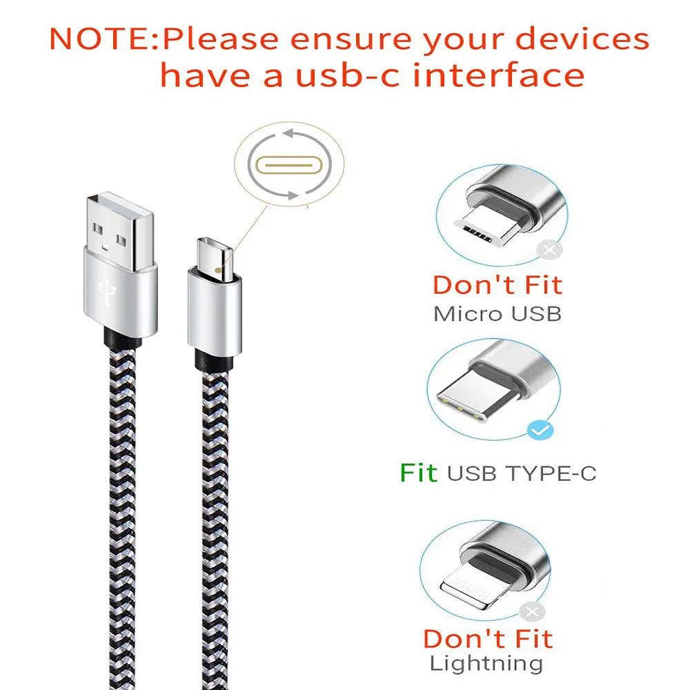 Braided USB-C charging cable, view 2