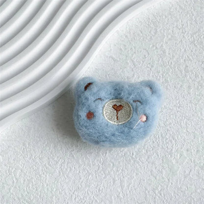 Fluffy plush bear folding phone grip, view 19