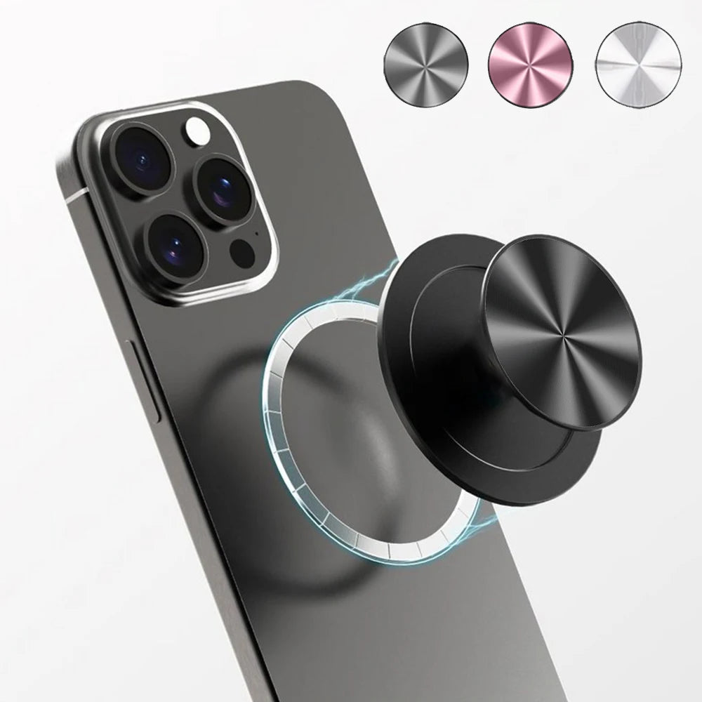 CD Pattern Magnetic Phone Grip – MagSafe Expanding Stand