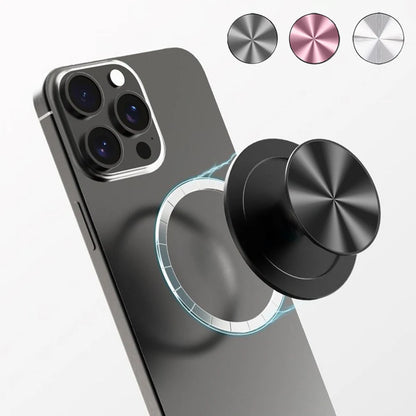 CD Pattern Magnetic Phone Grip – MagSafe Expanding Stand