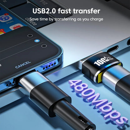 100W USB-C female to USB-A male OTG adapter, view 3