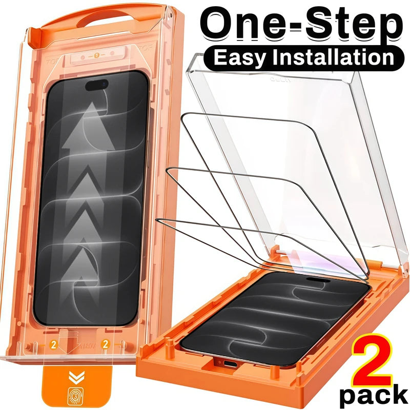 Easy-install HD tempered glass protector for iPhone 17 & 18 Pro
