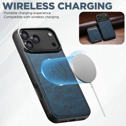 Magnetic card holder phone case with stand for iPhone 12–18, view 3