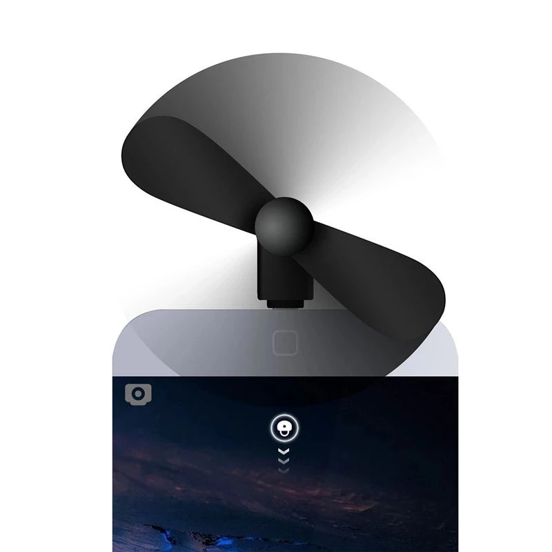 Mini portable USB fan for phones, view 2