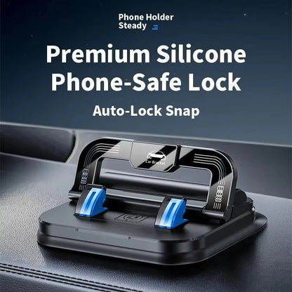 360° rotating dashboard car phone holder with number plate, view 4