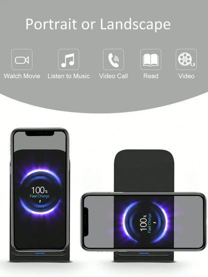 30W wireless charging stand for iPhone & Samsung, view 9