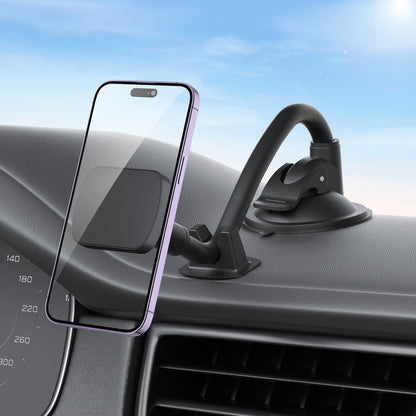 Long-arm magnetic car phone mount, view 2