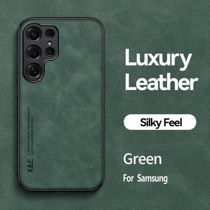 Ultra-thin PU leather case for Samsung Galaxy S22–S26, green
