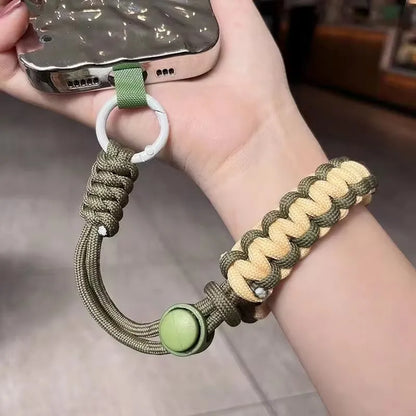 Handwoven adjustable phone wrist strap lanyard