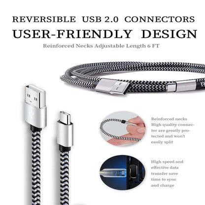 Braided USB-C charging cable, view 4