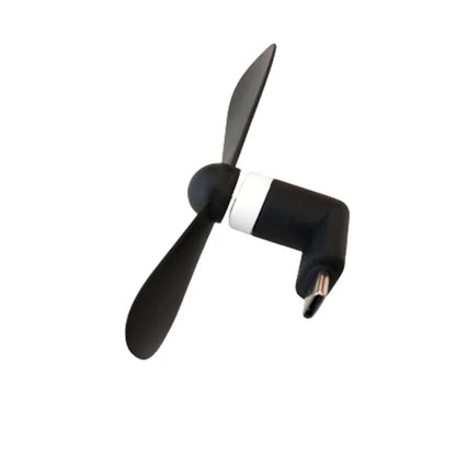 Mini portable USB fan for phones, black, view 5
