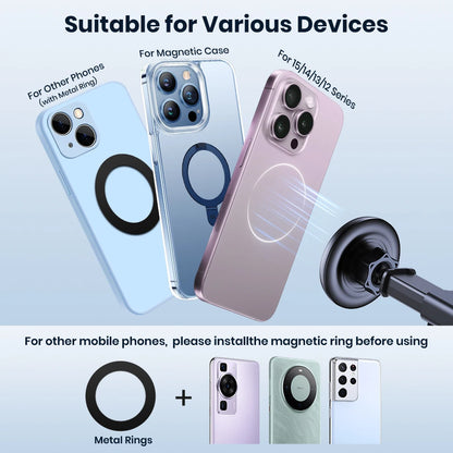 Magnetic car phone mount, view 3