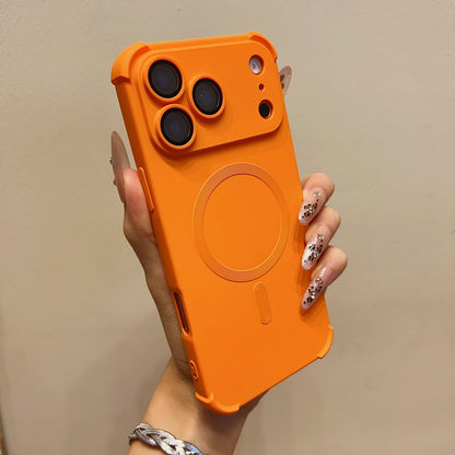 Silicone bumper MagSafe case, orange