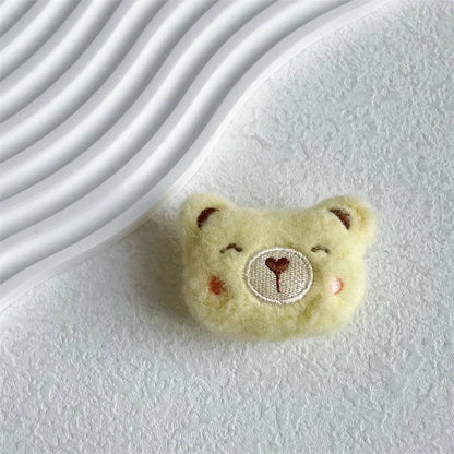 Fluffy plush bear folding phone grip, view 11