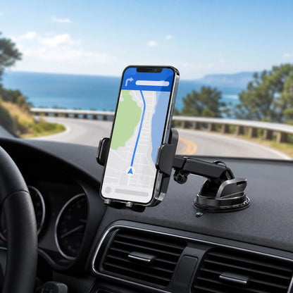Flexible nano silicone car phone holder with 360° rotation
