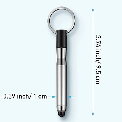 2-in-1 mini stylus and ballpoint pen keychain, view 8