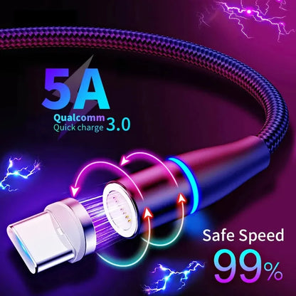 5A 3-in-1 magnetic luminous charging cable