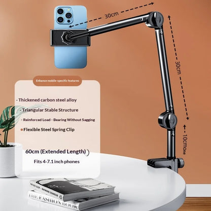 Adjustable overhead desktop phone stand for live streaming, view 5