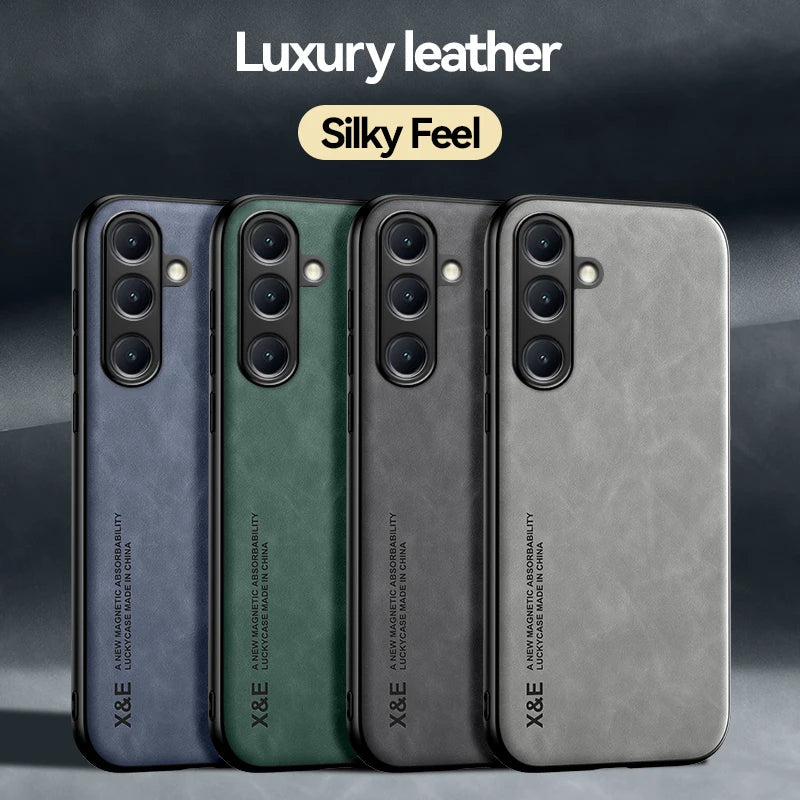 Ultra-thin leather case for Samsung Galaxy S21–S26