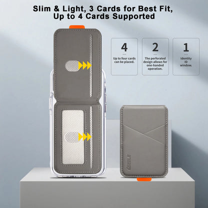 PU leather magnetic card holder, view 4