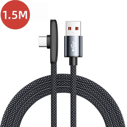 100W right-angle USB-A to USB-C cable, view 9