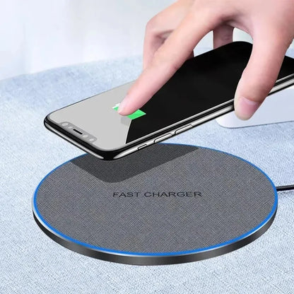 Ultra-thin fast wireless charger pad for iPhone and Samsung Galaxy, view 5