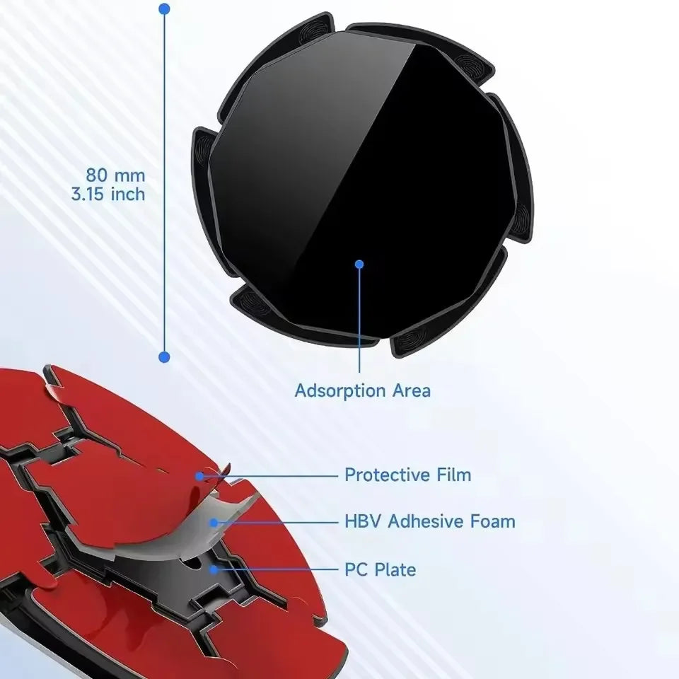Dashboard suction cup base, view 5