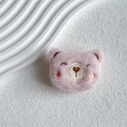 Fluffy plush bear folding phone grip, view 8