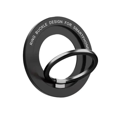 Mini magnetic finger ring grip, black