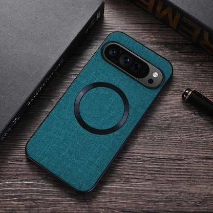 Fabric MagSafe magnetic case for Pixel, navy blue