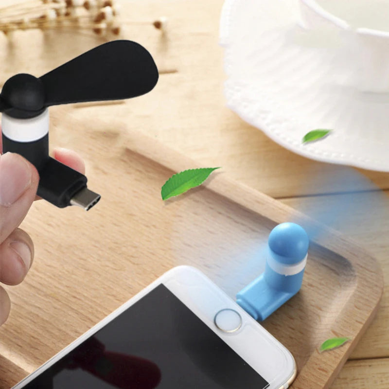 Mini portable USB fan for phones